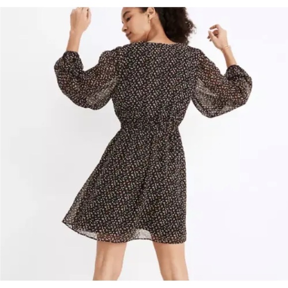 NWT Madewell Georgette Button-Front Mini Dress Adorable Ditsy XS - Picture 2 of 12